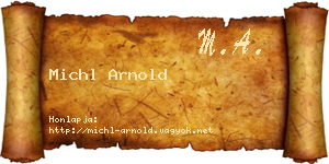 Michl Arnold névjegykártya